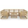 9 Piece Garden Lounge Set Green Impregnated Pinewood Image 4