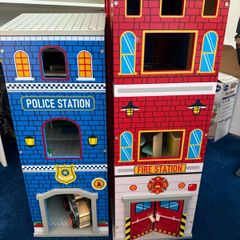 Police and fire station pretend play