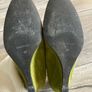 Green Suede Wedge Heels Made in Spain Size 37 Image 5