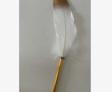White & Gold Feather Pen - nice gift