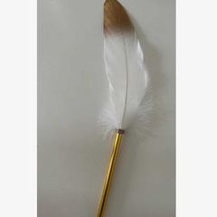 White & Gold Feather Pen - nice gift