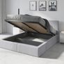 Bedroom Hilton upholstered bed frame. Storage box and  lifter support Image 9