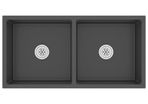Handmade Kitchen Sink with Strainer Black Stainless Steel