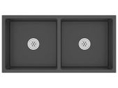 Handmade Kitchen Sink with Strainer Black Stainless Steel