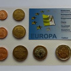 Vatican set euro Trial Probe Essai Pattern coins complete set 2006