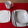 Square dinnerware set - 23 pieces Image 4