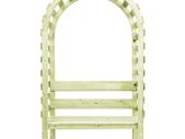 Garden Pergola with Bench 130x60x230 cm Impregnated Pinewood