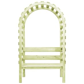 Garden Pergola with Bench 130x60x230 cm Impregnated Pinewood