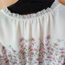 Ted Baker - Luceal Thistle Print Top Blouse - Cream and Floral - UK 10 - RRP 130 Image 4