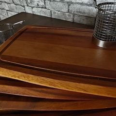 Serving boards and chip baskets x 6