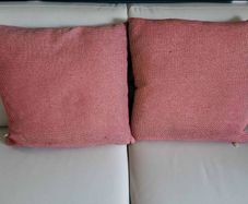large red cushions