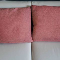large red cushions