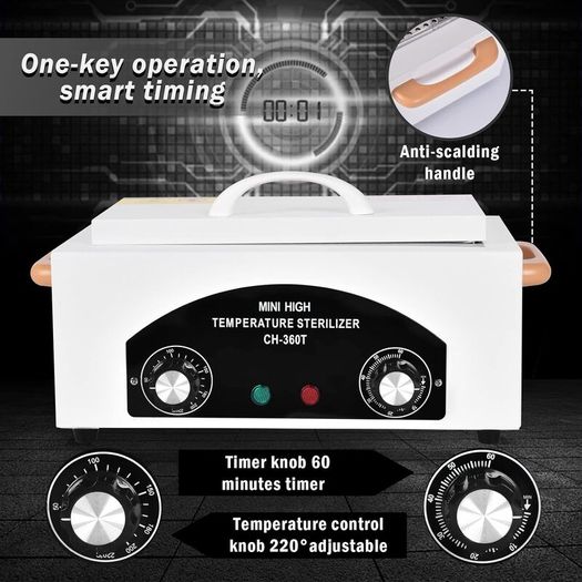 2.2L Dry Heat Sterilizer Cabinet with Timer  High Temperature