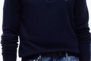 Tommy Hilfiger navy blue quarter-zip sweater