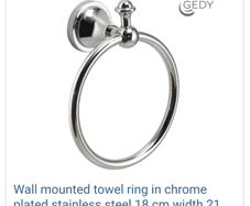 Chrome plated stainless steel towel rail