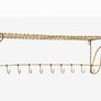Danish interior design brass shelf with hooks Image 5