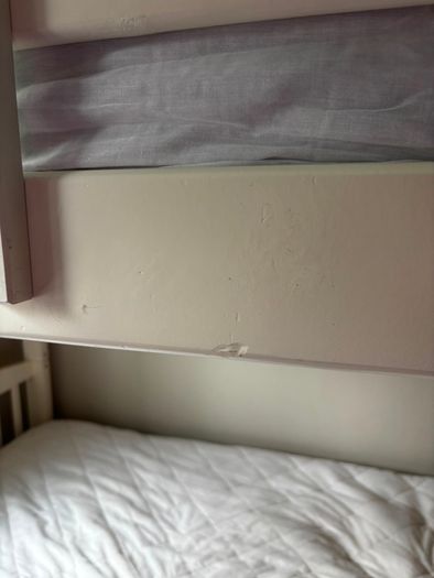 Bunk beds with mattresses