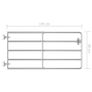 5 Bar Field Gate Steel (95-170)x90 cm Silver Image 5