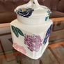 Royal Winton Tradition Romany Sponge Ware Airtight Square Tea Caddy Biscuit Storage Jar Image 2