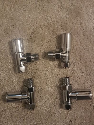 2 Radiator valve set chrome