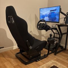 (Logitech G923 Set Not Included) Racing Simulator Cockpit with Seat