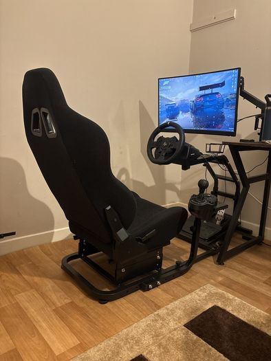 (Logitech G923 Set Not Included) Racing Simulator Cockpit with Seat