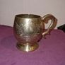 Brass Mug with foilage engraved design Image 3
