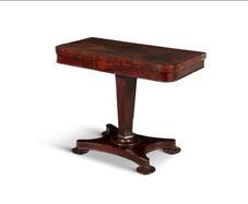 Vintage early 19th Century Mahogany Folding Top Poker Table