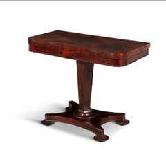 Vintage early 19th Century Mahogany Folding Top Poker Table