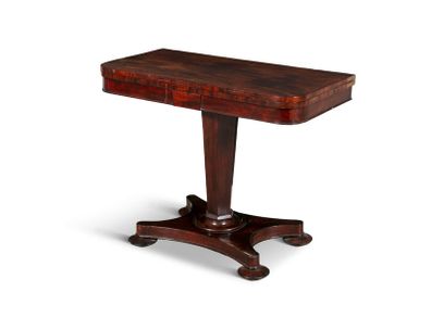 Vintage early 19th Century Mahogany Folding Top Poker Table