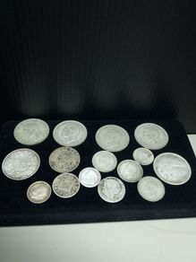 Mixed Lot of Vintage Silver Coins  British, Irish & European 88.63g