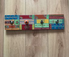 Wooden Vintage Hand Painted Coat Hanger