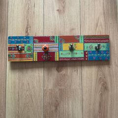Wooden Vintage Hand Painted Coat Hanger
