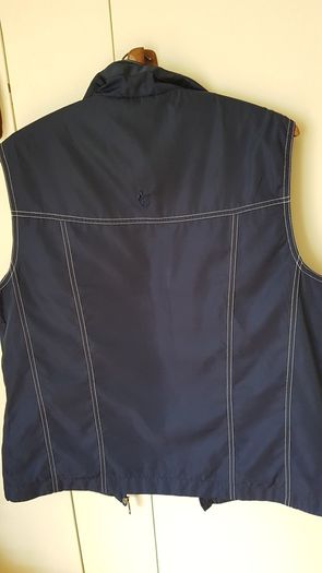 Navy Gilet/ White Stitching Size 14 Pockets and Zip