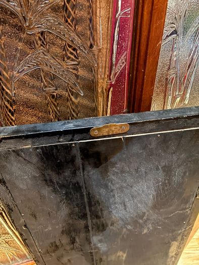 Vintage Chinese Black Lacquer Mother of Pearl Wall Panel