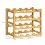 Bamboo Wine Rack for 16 Wine Bottles, 4 Shelves, 43 cm x 23.5 cm x 38 cm Natural Image 3