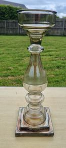 Vintage Large Glass Candlestick
