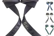 Straps - Premium Neoprene padded Heavy Duty double stitched weight lifting gym straps, Gel grip, 100% cotton, Extra long length
