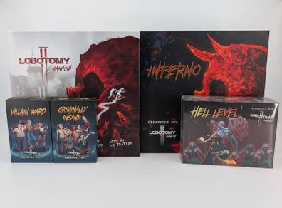 Lobotomy 2: Manhunt Board Game + Expansions Bundle (Like New / Sealed)