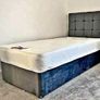 Brand New Stylish single Divan Beds.. Multiple Options Of Headboards. Tufted Memory Foam Mattresses Available. Drawers Storage Available Image 8