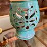 Vintage Michael Kennedy Sligo Handmade Oil Burner Turquoise Burren Blue Image 10