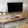 3 piece solid wood furniture set- Coffee table, Hall table &  TV Unit Image 2
