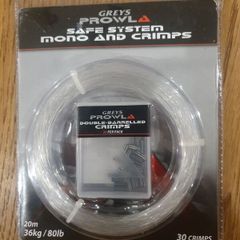 Greys Prowla Safe system mono and crimps for fishing