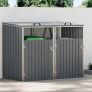 Triple Metal Wheelie Bin Shelter Shed Storage NEW Image 5