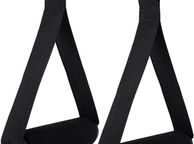 main image for ad Resistance Band Handle Heavy Duty Cable Machine Attachment, Strong Nylon Webbing, and Seamless Steel D ring For Fitness Workout Gym Pilates Yoga Crossover Tricep Exercise