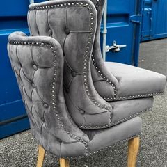 Velvet Grey Dining Chairs