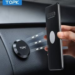 TOPK Magnetic Phone Holder - Strong 4-Magnet Mount + USB to C 2m - Brand New