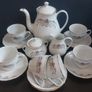 Fabulous Vintage Demi-Tasse Coffee Set for Six, Including the Coffee Pot, by Bohemia Porcelain, Made in Czechoslovakia Image 2