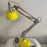 Yellow adjustable desk lamp with Chrome Articulated Arm Image 2