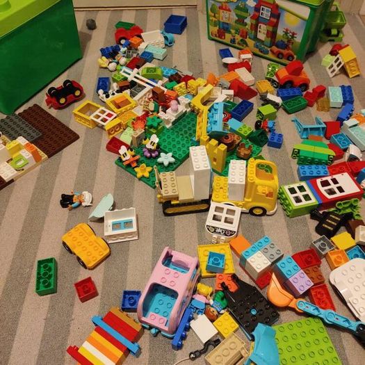 5kg Huge LEGO Duplo Bulk Lot with 2 Storage Boxes & Large Baseplate
